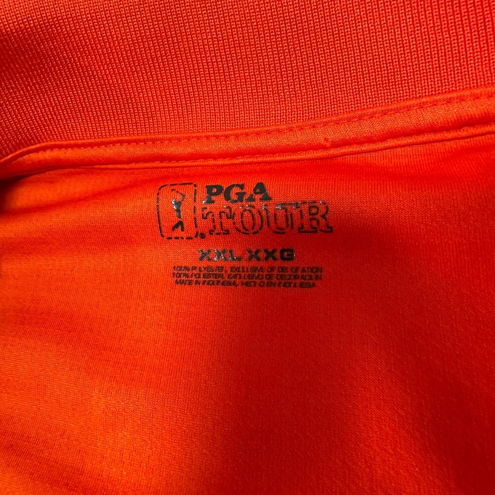 PGA Tour Florida Gators Mens XXL Orange Performance Golf Polo Shirt Blue Trim - Picture 4 of 5